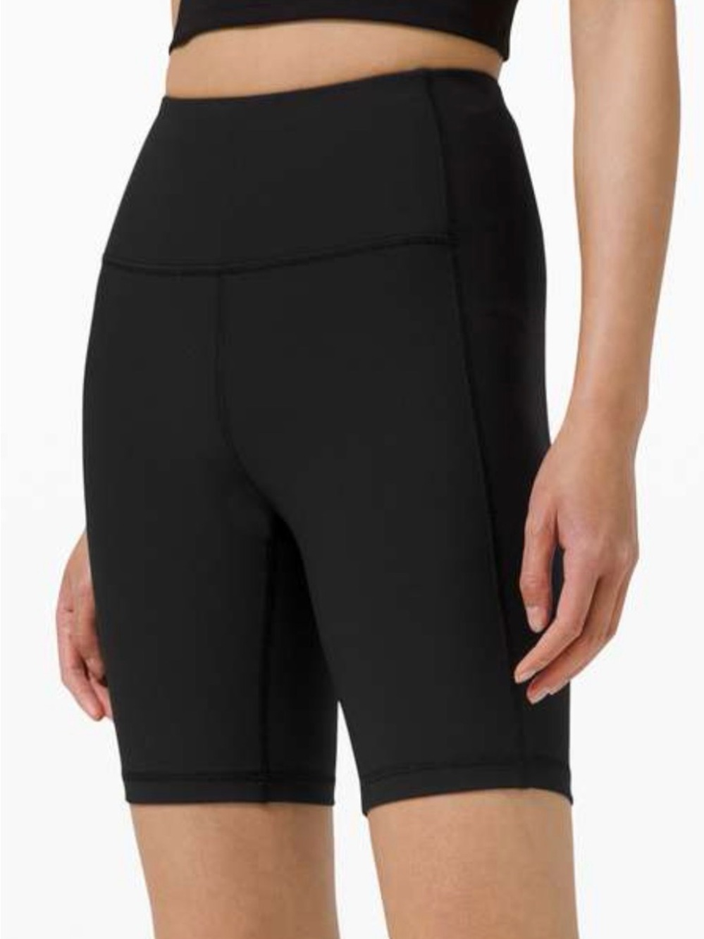 Lululemon Ribbed Contoured High-Rise Short 8" Size 4 Black